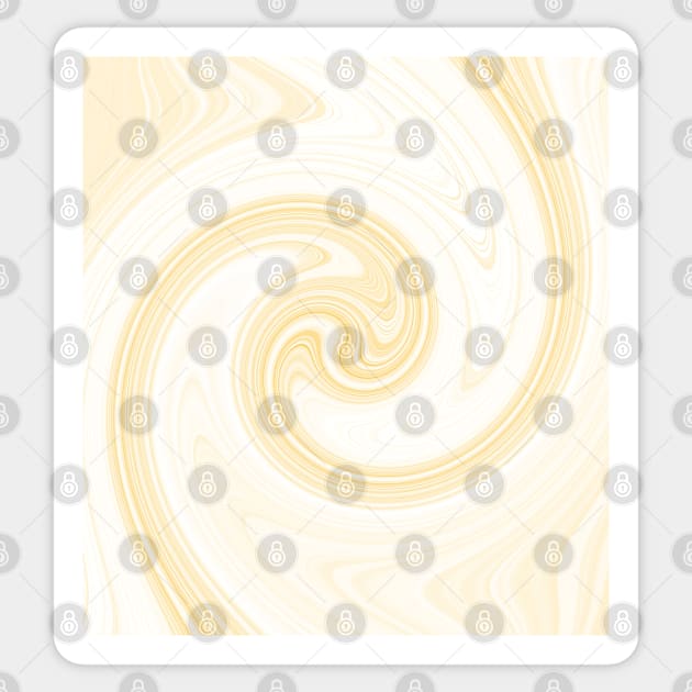 Molten swirls zen, yin and yang serendipity in Aspen-gold Sticker by hereswendy